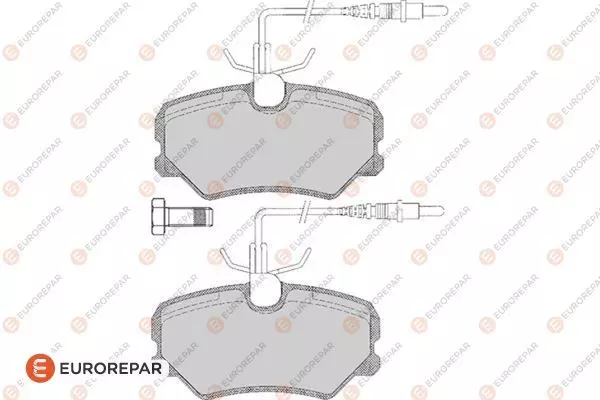 Колодки тормозные дисковые EUROREPAR 1617277380