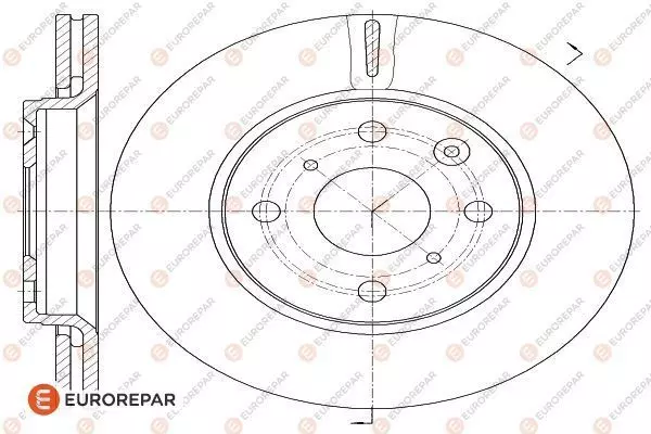 Диск тормозной EUROREPAR 1618862380