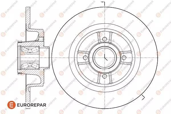 Тормозной диск EUROREPAR 1618866380