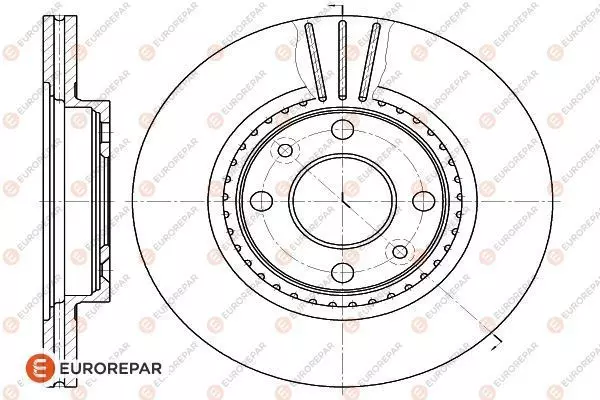 Тормозной диск EUROREPAR 1618867580