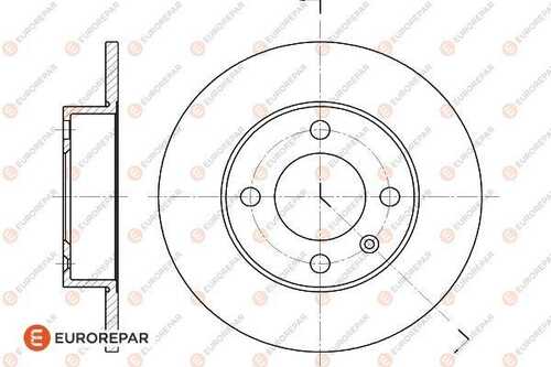 Диск тормозной seat arosa (6h) 1.4 16v 1997 EUROREPAR 1618871080