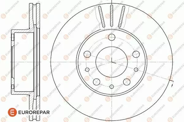 Тормозной диск EUROREPAR 1618878280
