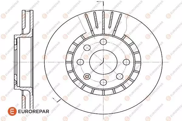 Диск тормозной EUROREPAR 1618879080