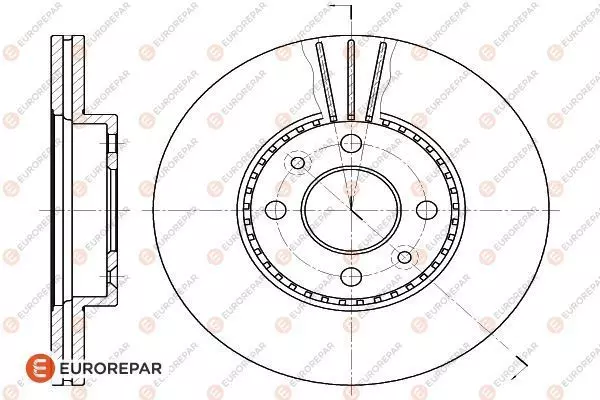 Диск тормозной EUROREPAR 1618884880