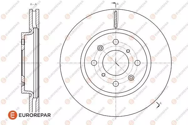Диск тормозной EUROREPAR 1618886280