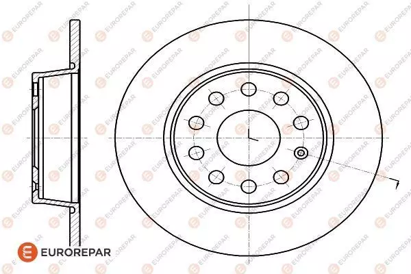 Диск тормозной EUROREPAR 1618886780