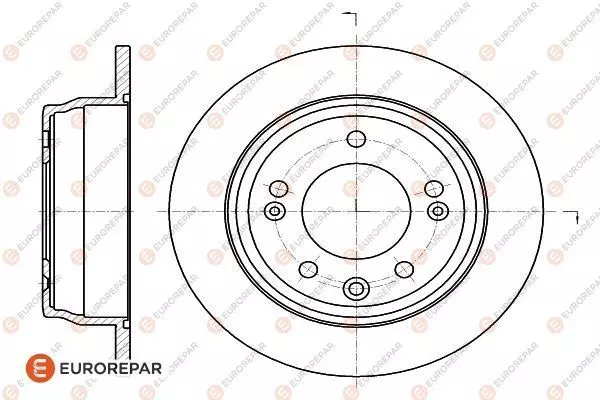 Диск тормозной EUROREPAR 1622805880