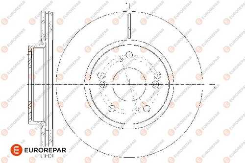 Диск тормозной honda accord vii (cl cn) 2.0 (cl7) 03 front d282 x 23 EUROREPAR 1667860980
