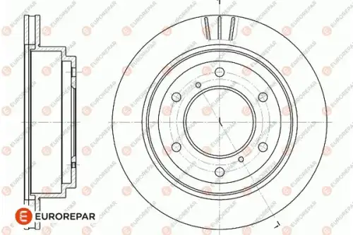Диск тормозной mitsubishi pajero iii (v7 w v6 w) 3.5 99 rear d300 x 22 EUROREPAR 1667872380