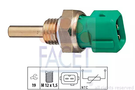 Датчик температура охлаждающей жидкости made in italy - oe equivalent
