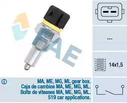 Выключатель фары заднего хода FAE 40570