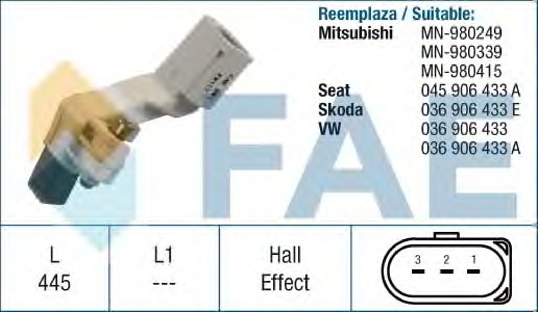 Датчик положения коленчатого вала FAE 79177