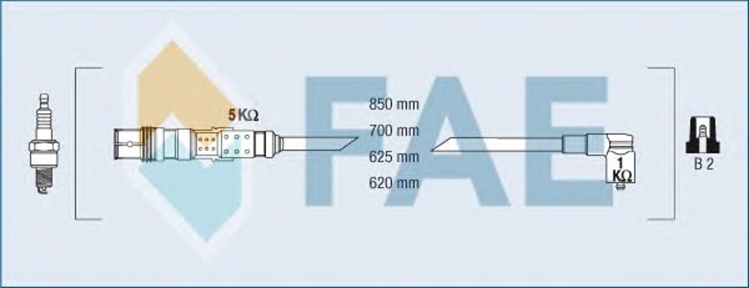 Комплект проводов зажигания FAE 85681