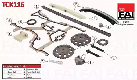 Комплект цели привода распредвала FAI AUTOPARTS TCK116