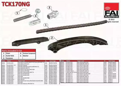 Комплект цепи грм (без прокладки) FAI AUTOPARTS TCK170NG