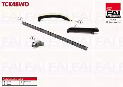 Комплект цепи грм без звездочки FAI AUTOPARTS TCK48WO