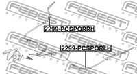 Трос стояночного тормоза FEBEST 2299-PCSPORLH