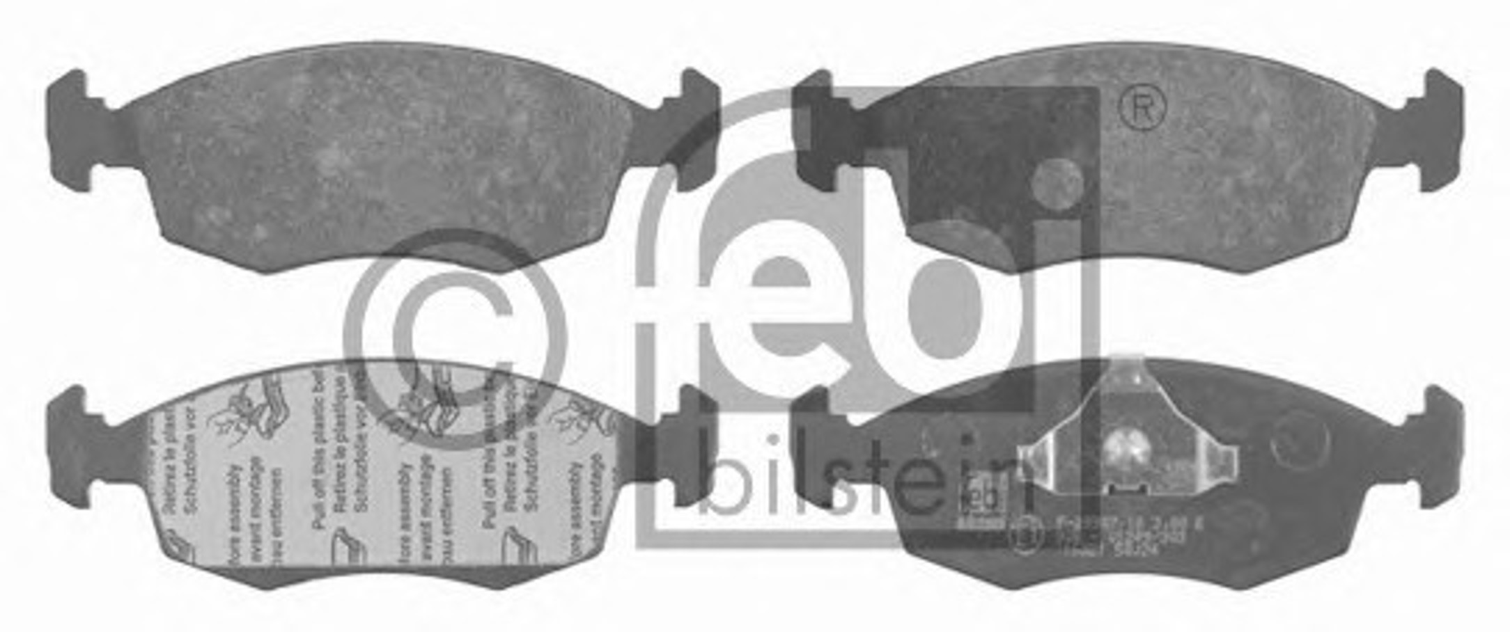 Комплект тормозных колодок дисковый тормоз FEBI BILSTEIN 16021