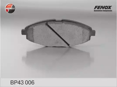 Комплект тормозных колодок дискового тормоза FENOX BP43006