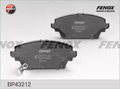 Комплект тормозных колодок дискового тормоз FENOX BP43212
