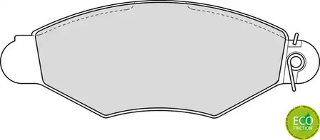 Колодки тормозные дисковые FERODO FDB1135