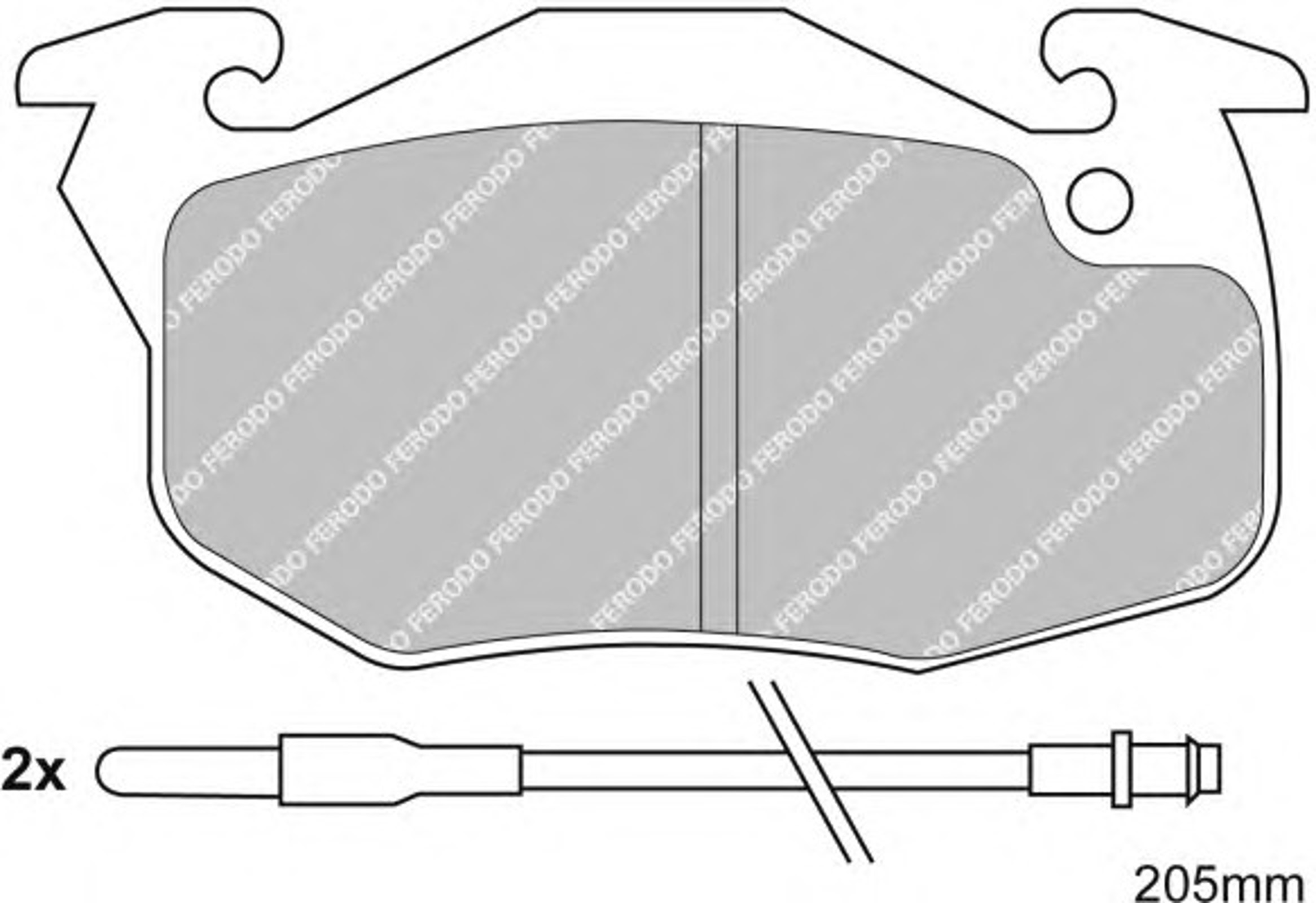 Колодки тормозные дисковые FERODO FDB393D