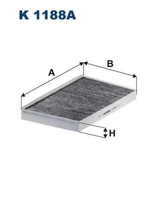 Воздушный фильтр салона filtron (без рамки) FILTRON K 1188A