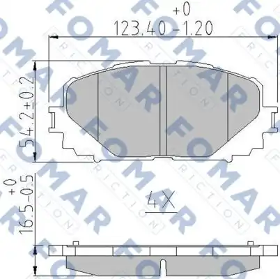 Тормозные колодки FOMAR FRICTION FO 235883