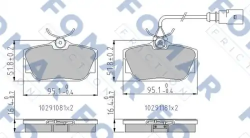 Тормозные колодки FOMAR FRICTION FO 691181