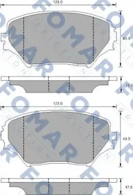 Тормозные колодки FOMAR FRICTION FO 905681