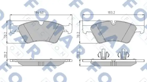 Тормозные колодки FOMAR FRICTION FO858781