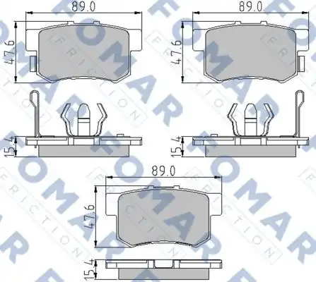 Тормозные колодки FOMAR FRICTION FO860781