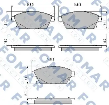 Тормозные колодки FOMAR FRICTION FO895781
