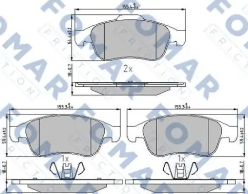 Тормозные колодки FOMAR FRICTION FO931481