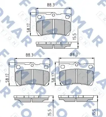 Тормозные колодки FOMAR FRICTION FO935181