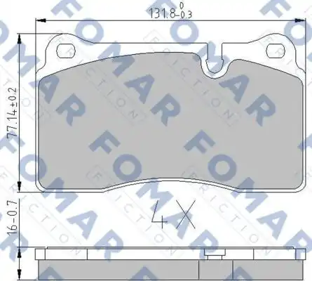 Тормозные колодки FOMAR FRICTION FO935281