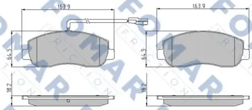 Тормозные колодки FOMAR FRICTION FO935581