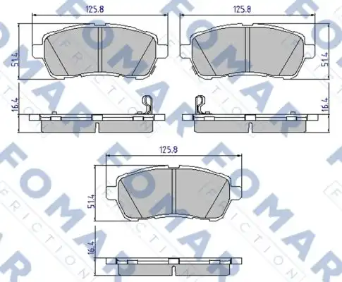 Fo 935981 колодки дисковые передние FOMAR FRICTION FO935981