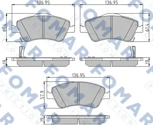 Тормозные колодки FOMAR FRICTION FO936081
