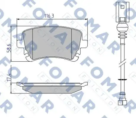 Тормозные колодки FOMAR FRICTION FO936681
