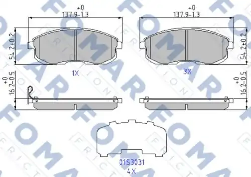 Тормозные колодки FOMAR FRICTION FO969381