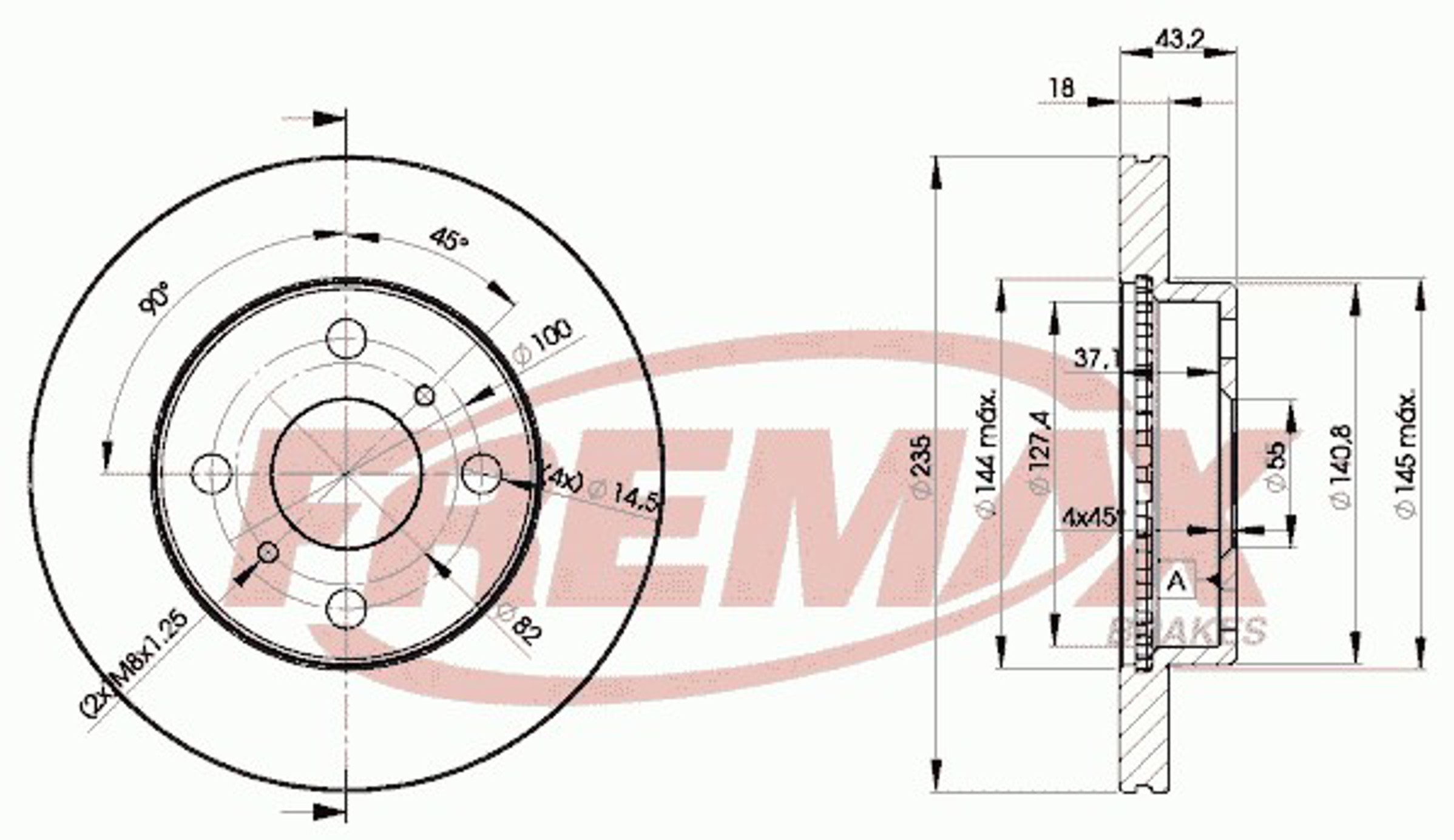 Диск тормозной FREMAX BD-2020