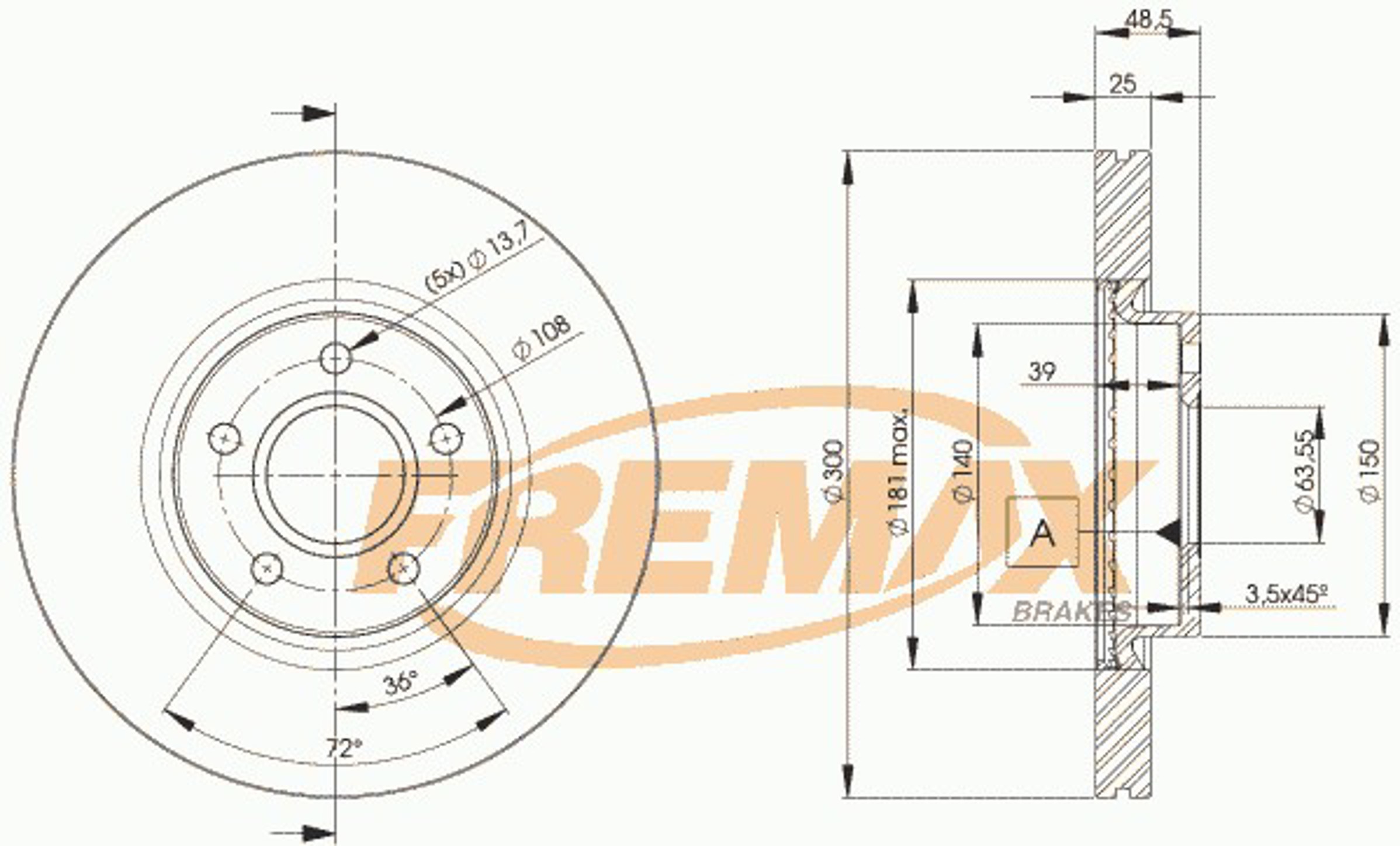 Диск тормозной FREMAX BD-3937