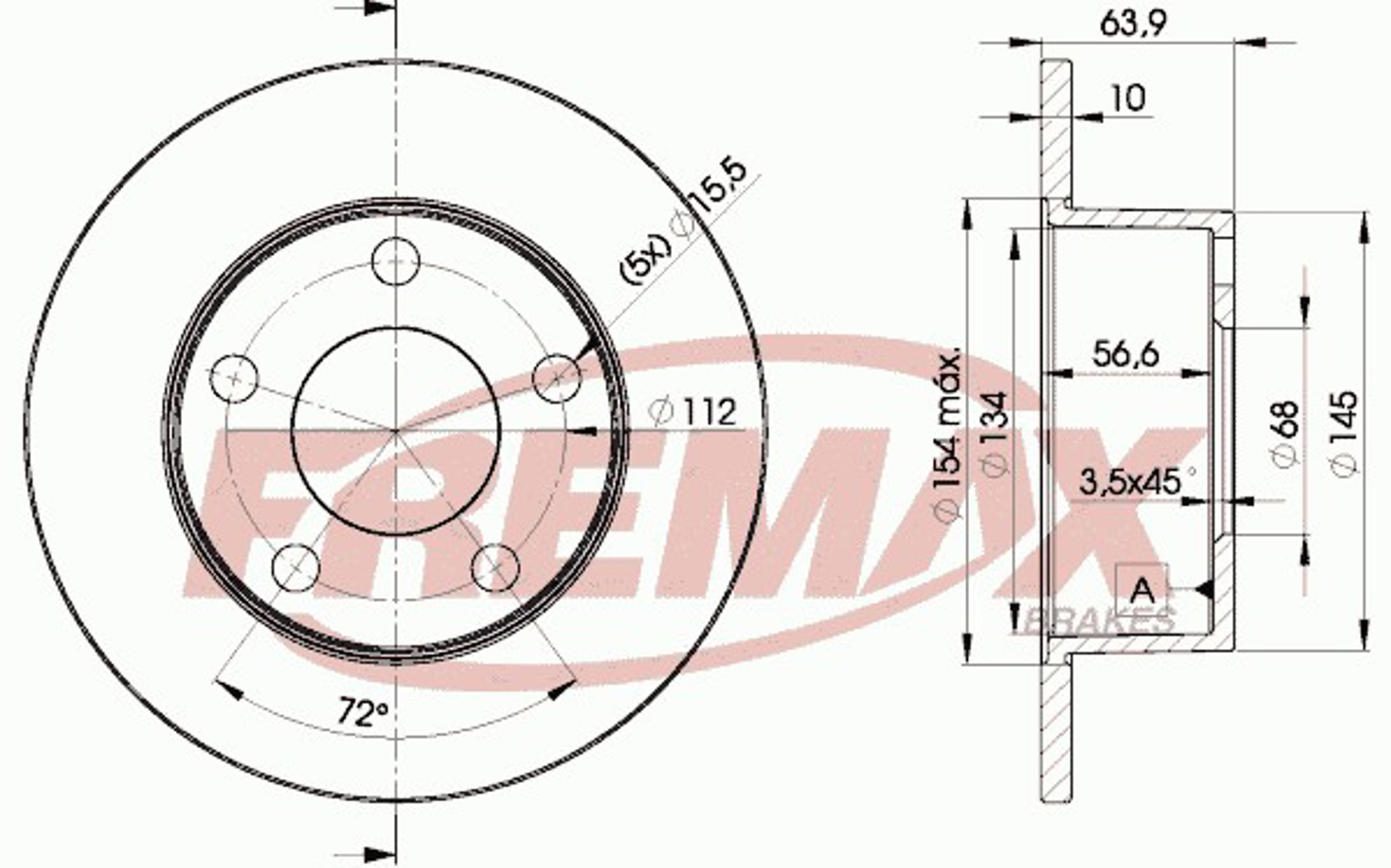 Диск тормозной FREMAX BD-4060