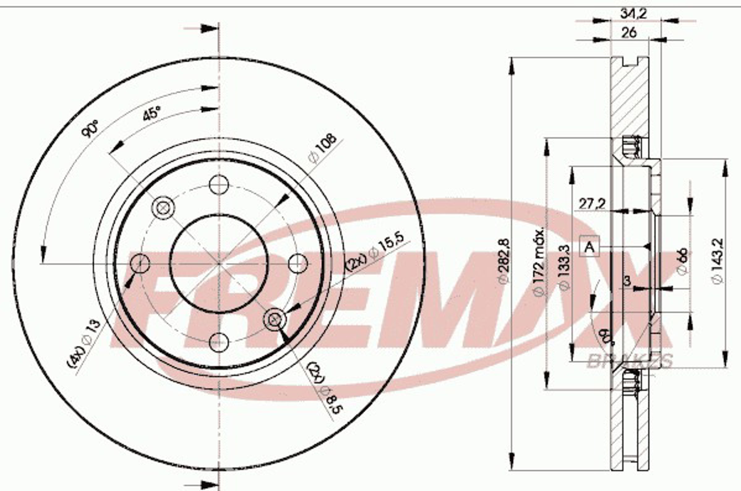 Диск тормозной FREMAX BD-4752