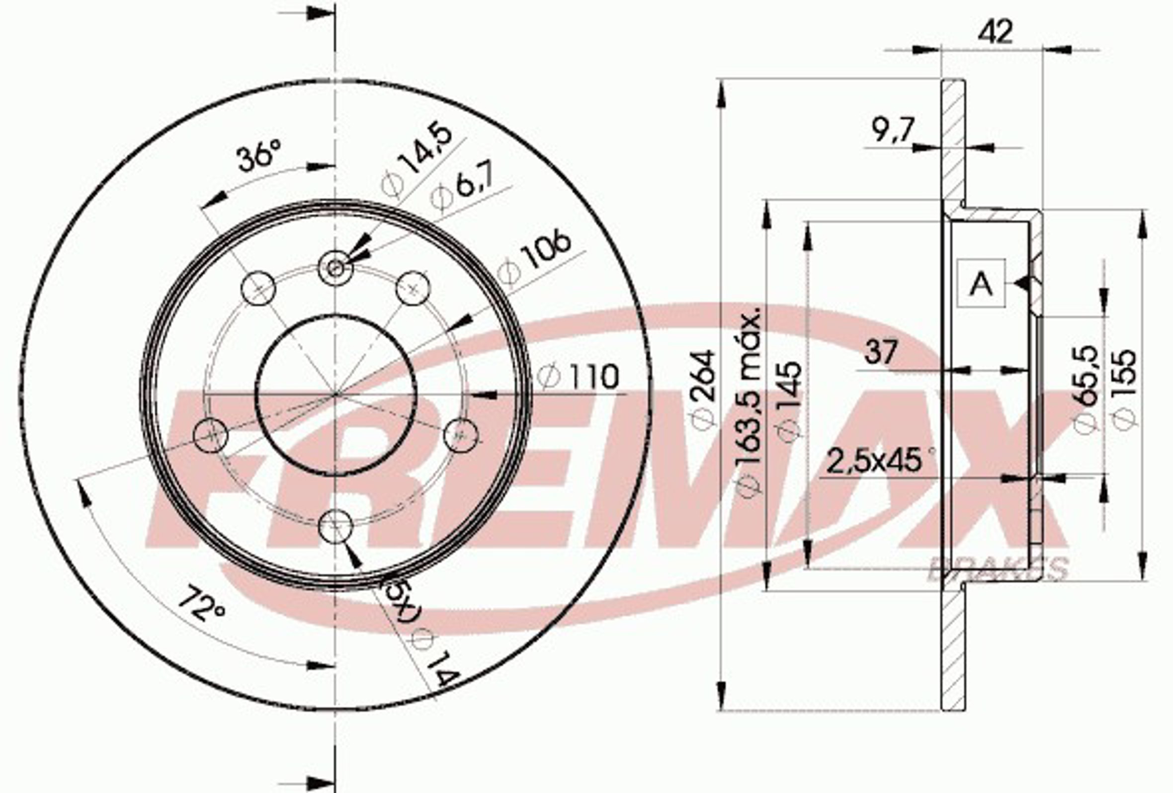 Диск тормозной FREMAX BD-9110