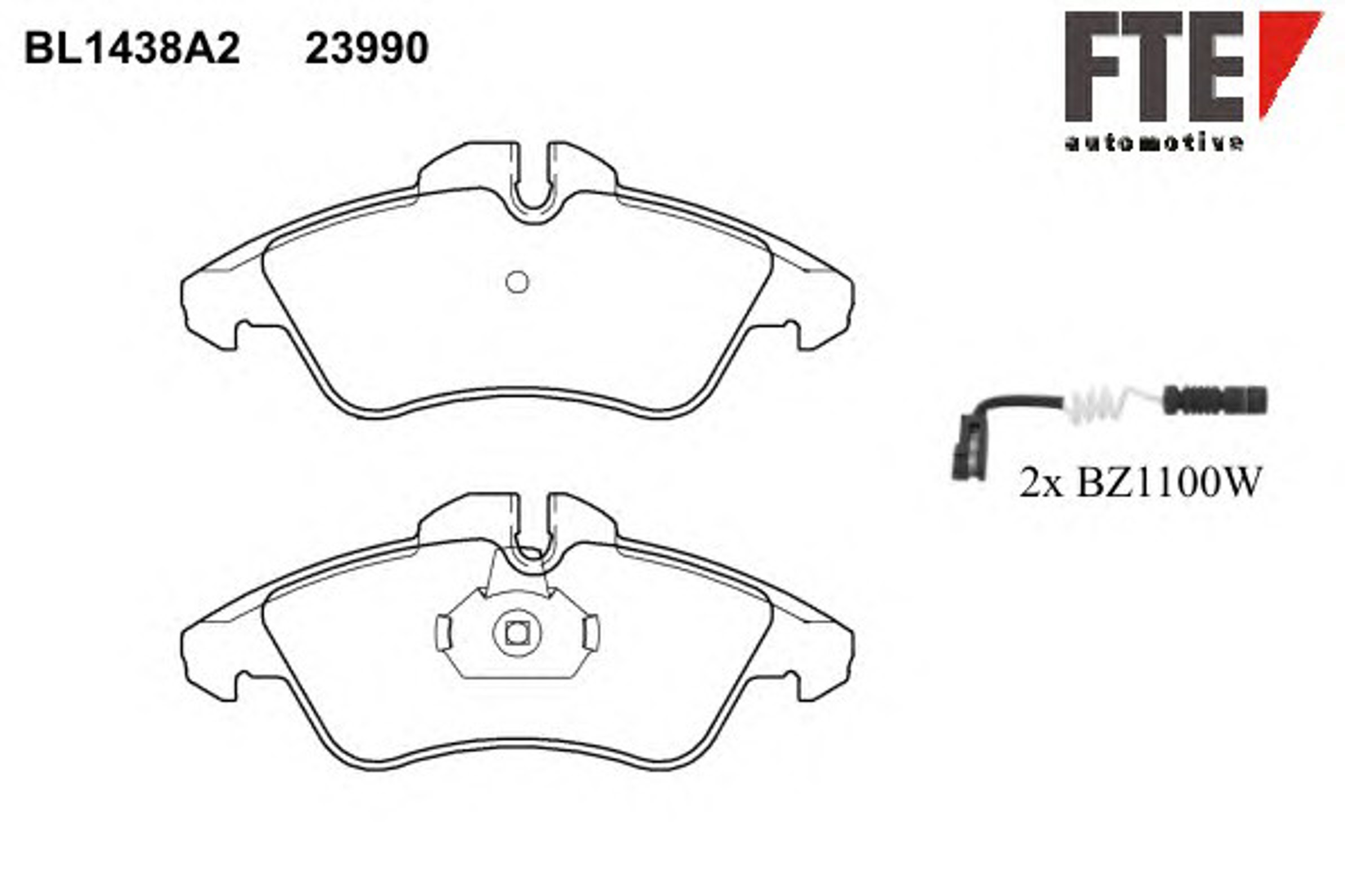 Колодки тормозные дисковые FTE BL1438A2