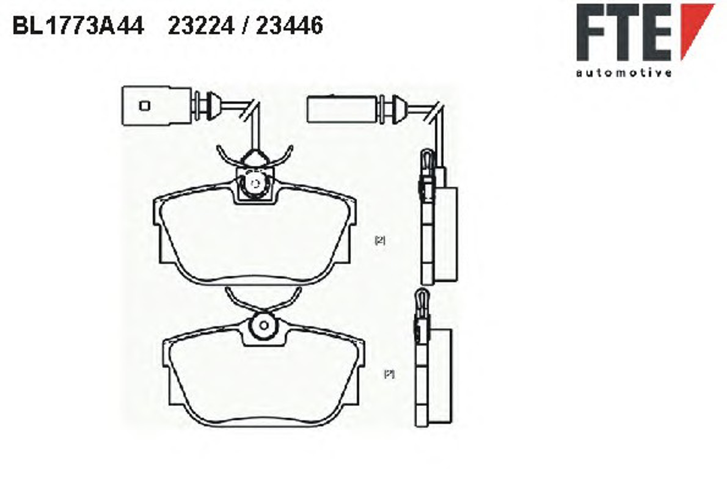 Комплект тормозных колодок дисковый тормоз FTE BL1773A4