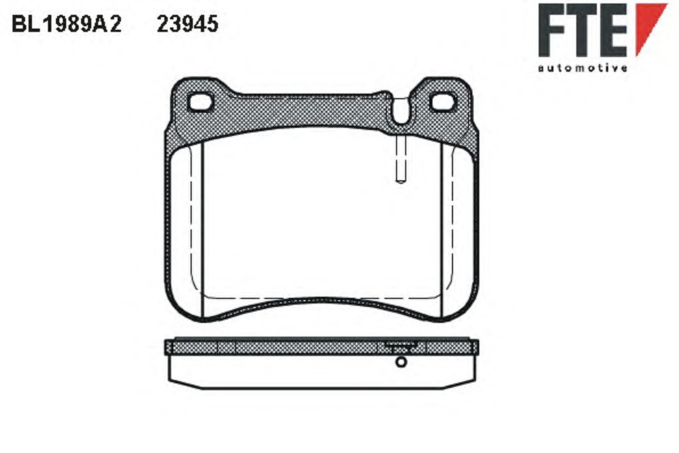 Комплект тормозных колодок дисковый тормоз FTE BL1989A2