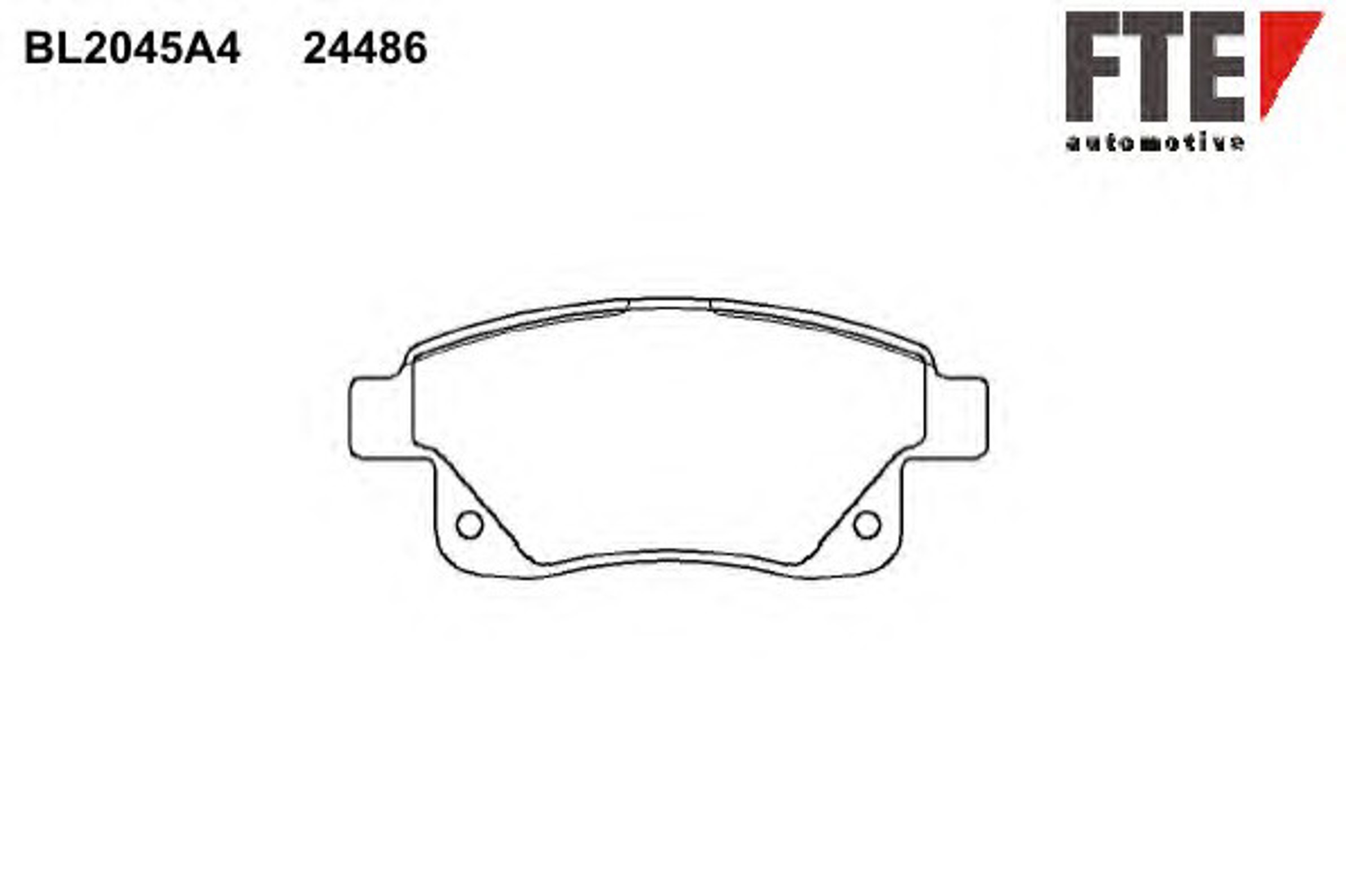 Комплект тормозных колодок дисковый тормоз FTE BL2045A4